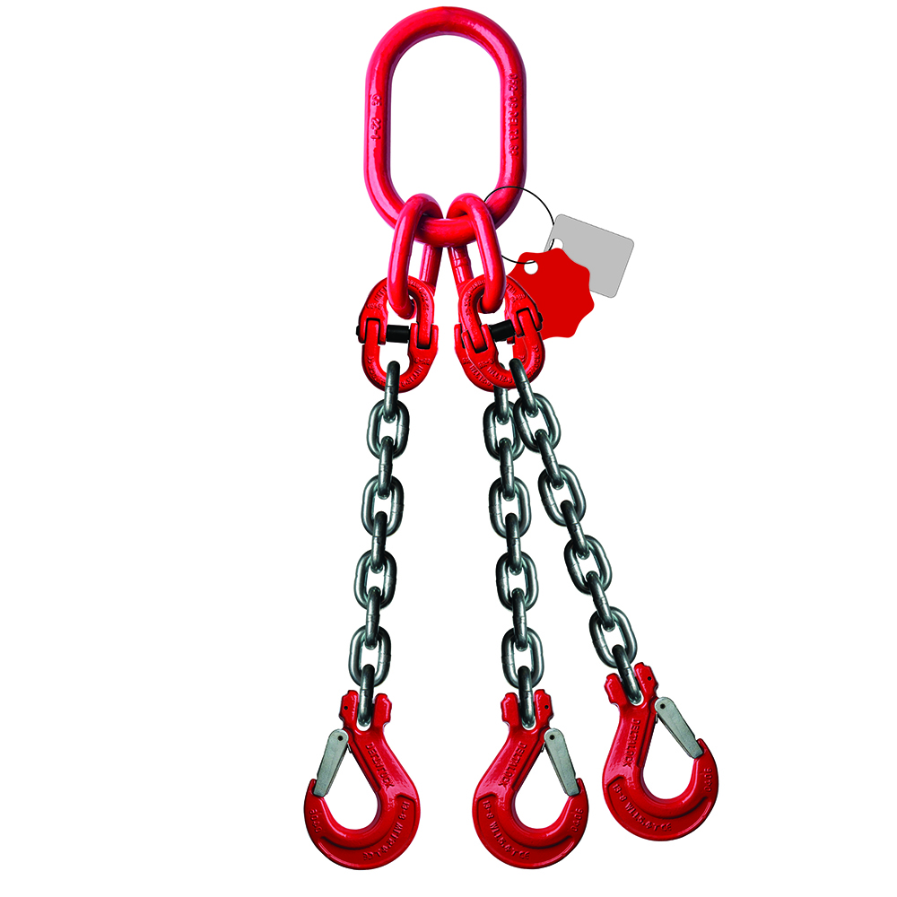 3 Strang Anschlagkette - GK 8 -	3/6- mit VK- Gabelkopfhaken
