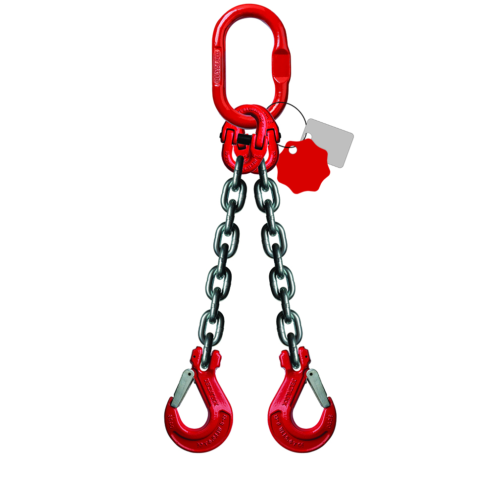 2 Strang Anschlagkette - GK 8 -	2/6- mit VK- Gabelkopfhaken